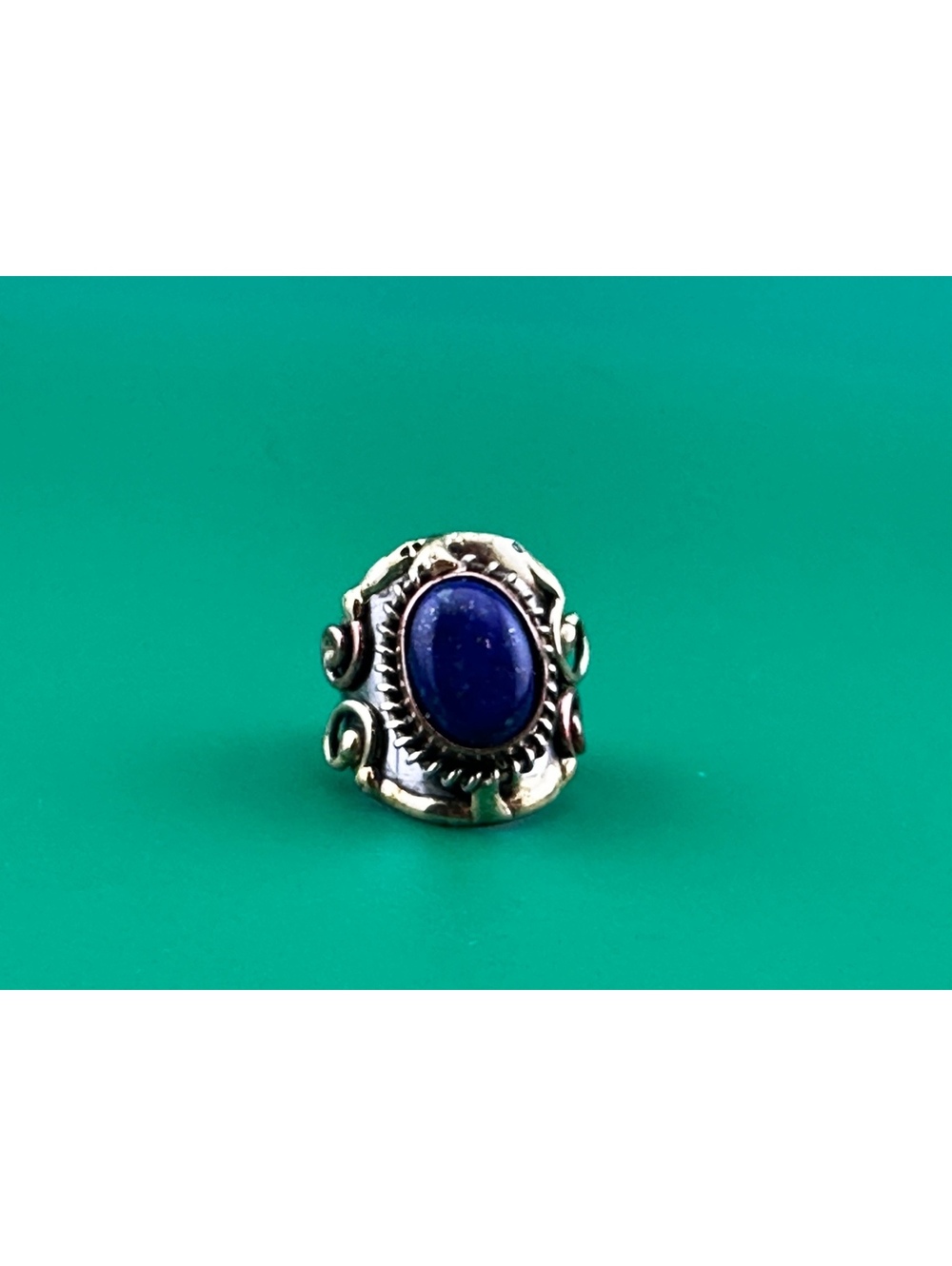 Mixed Metal and Semiprecious Lapis Stone Ring